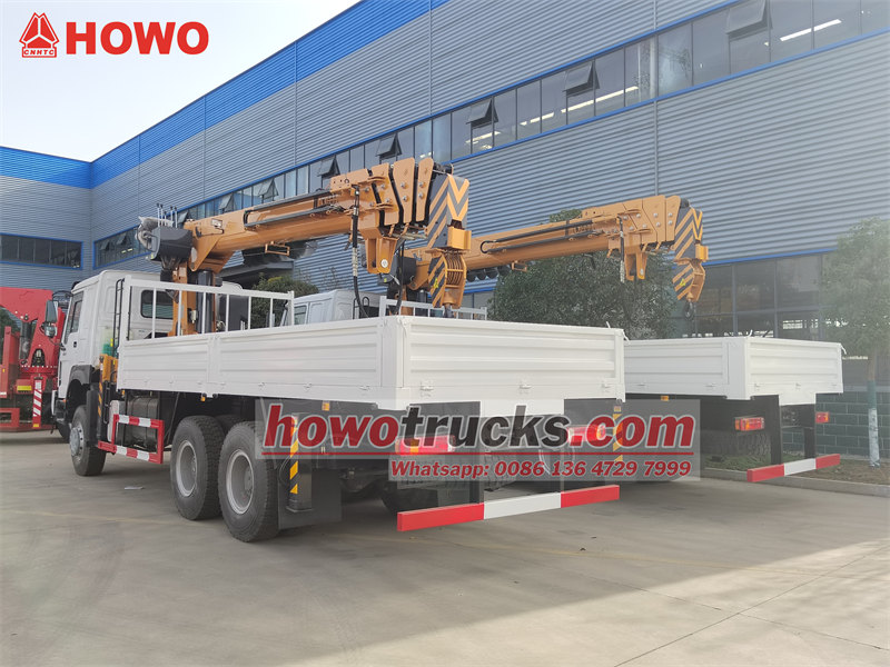 HOWO 6×6 telescopic boom crane trucks for sale