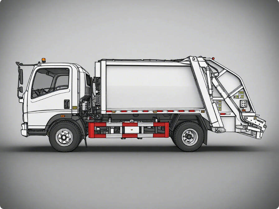 HOWO 6cbm rear loader truck