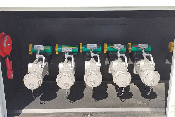 Pump in and Pump out valves with indicator