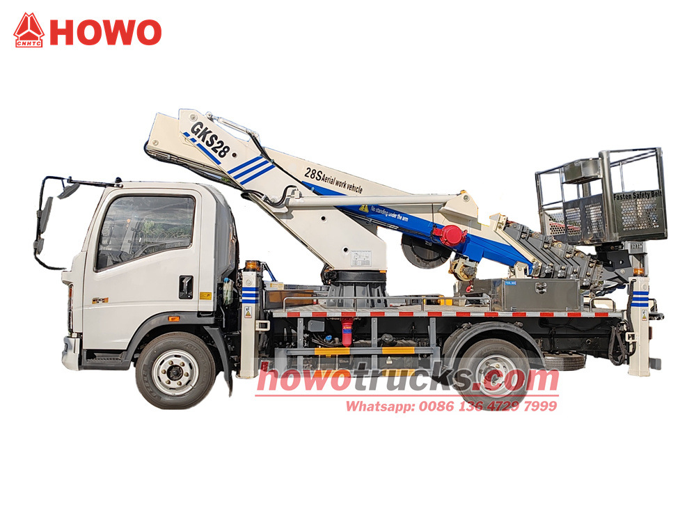 HOWO RHD light 28m aerial platform truck