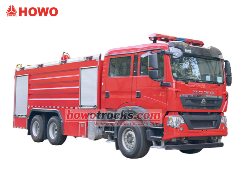 HOWO 6×4 water foam fire truck