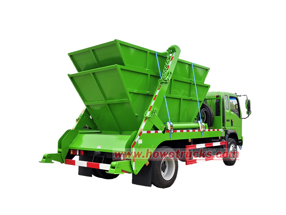 HOWO 8cbm skip loading truck for export