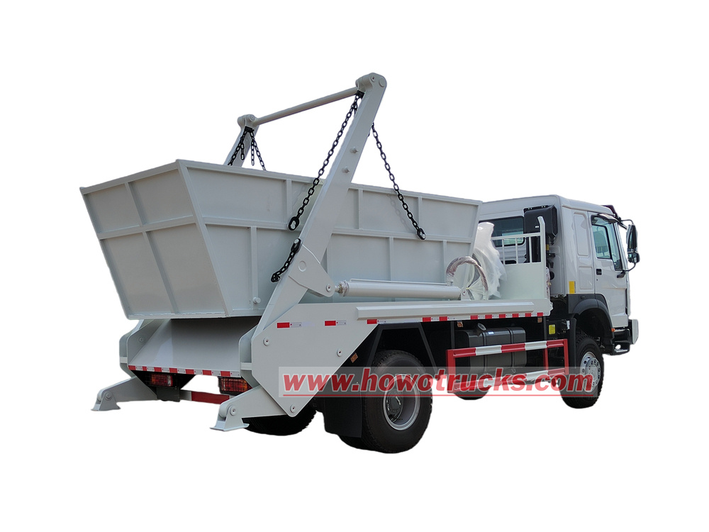 HOWO 4x4 offroad skip refuse garbage truck export Africa