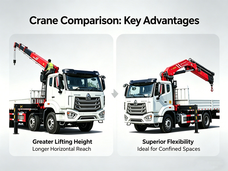 HOWO truck mounted cranes for sale