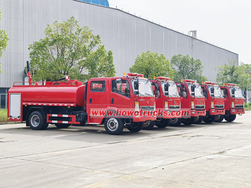 HOWO fire fighting truck price